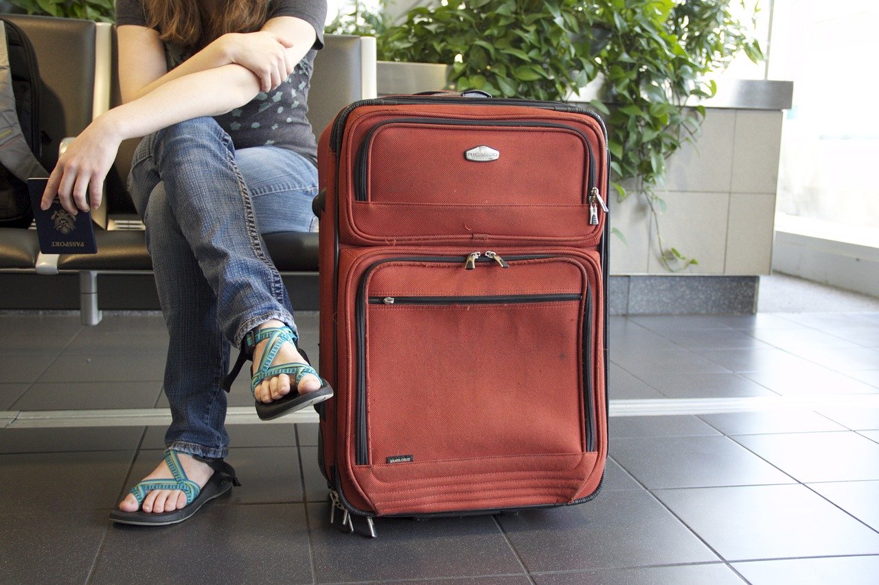 travel, suitcase, airport